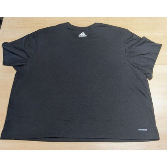 adidas Black & Green Ladies' Logo Crop Tee Shirts - Set of 2 - Size XXL 2XL - Picture 3 of 9